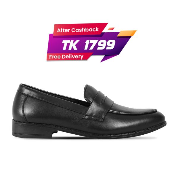 Classic Black Leather Slip-On Shoes For Men SB-S915